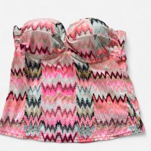 Arizona Jean Company Pink and Black Strapless Top